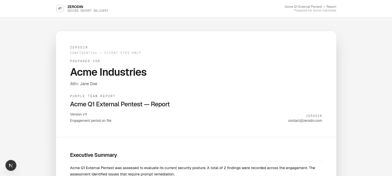 ATHELOS report preview showing the cover page and executive summary